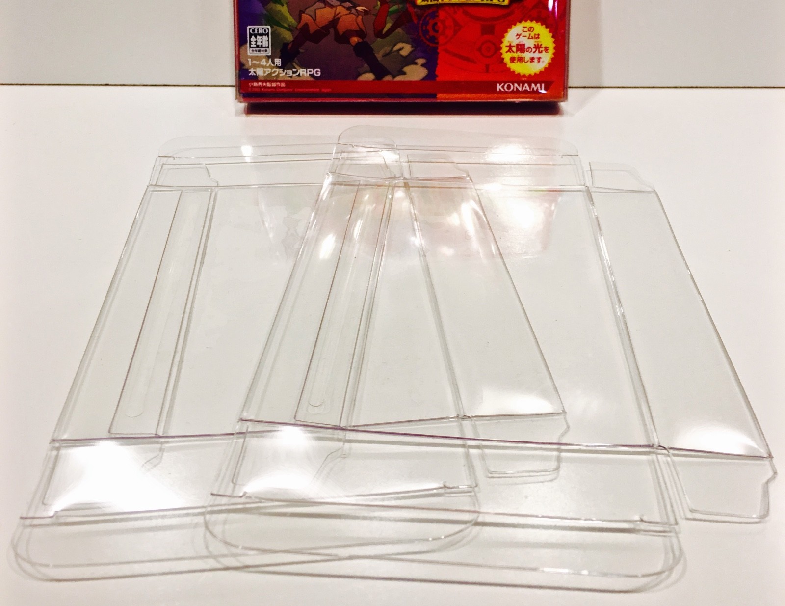 5 Box Protectors For JAPANESE GAME BOY ADVANCE Clear Cases Boxes Nintendo GBA