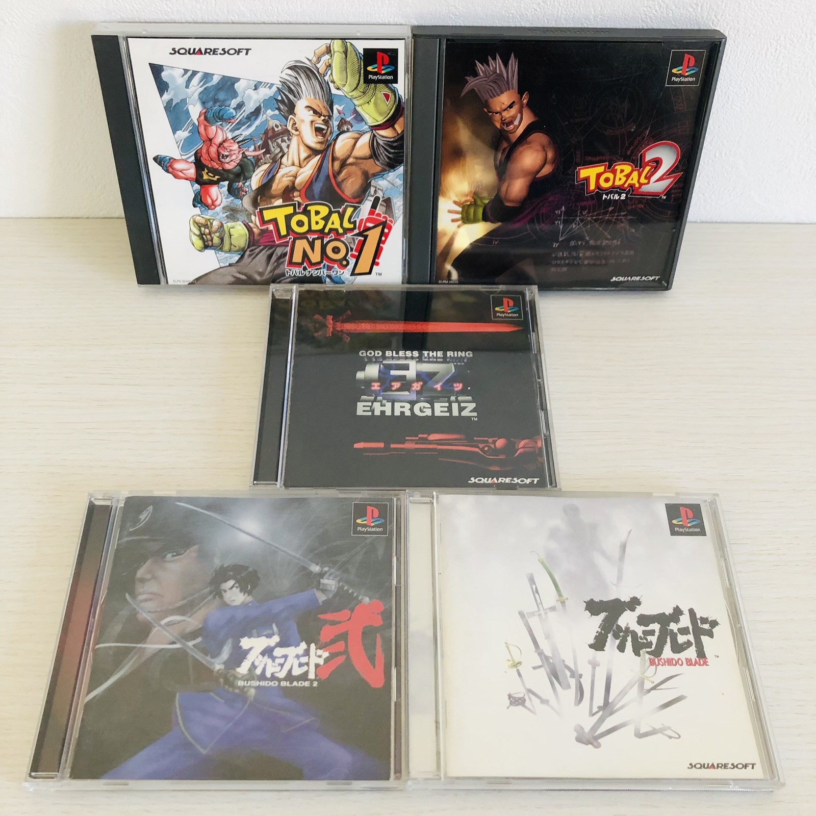 PS1 TOBAL 1 2 Bushido Blade 1 2 Ehrgeiz NTSC-J Japanese PlayStation