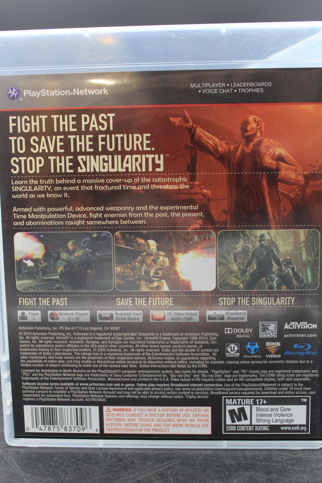 Singularity PlayStation 3 PS3 Activision