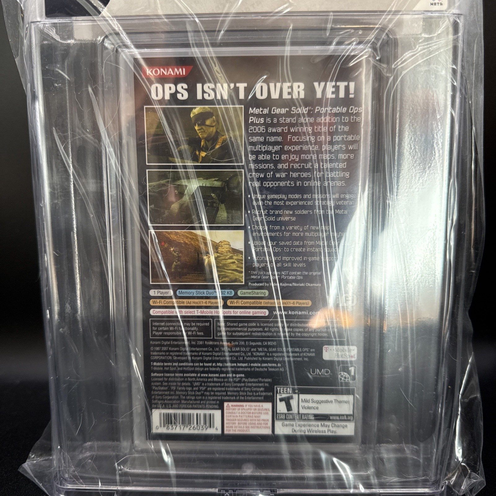 Metal Gear Solid Portable Ops Plus PSP WATA 10 A++ FACTORY SEALED GEM MINT VGA