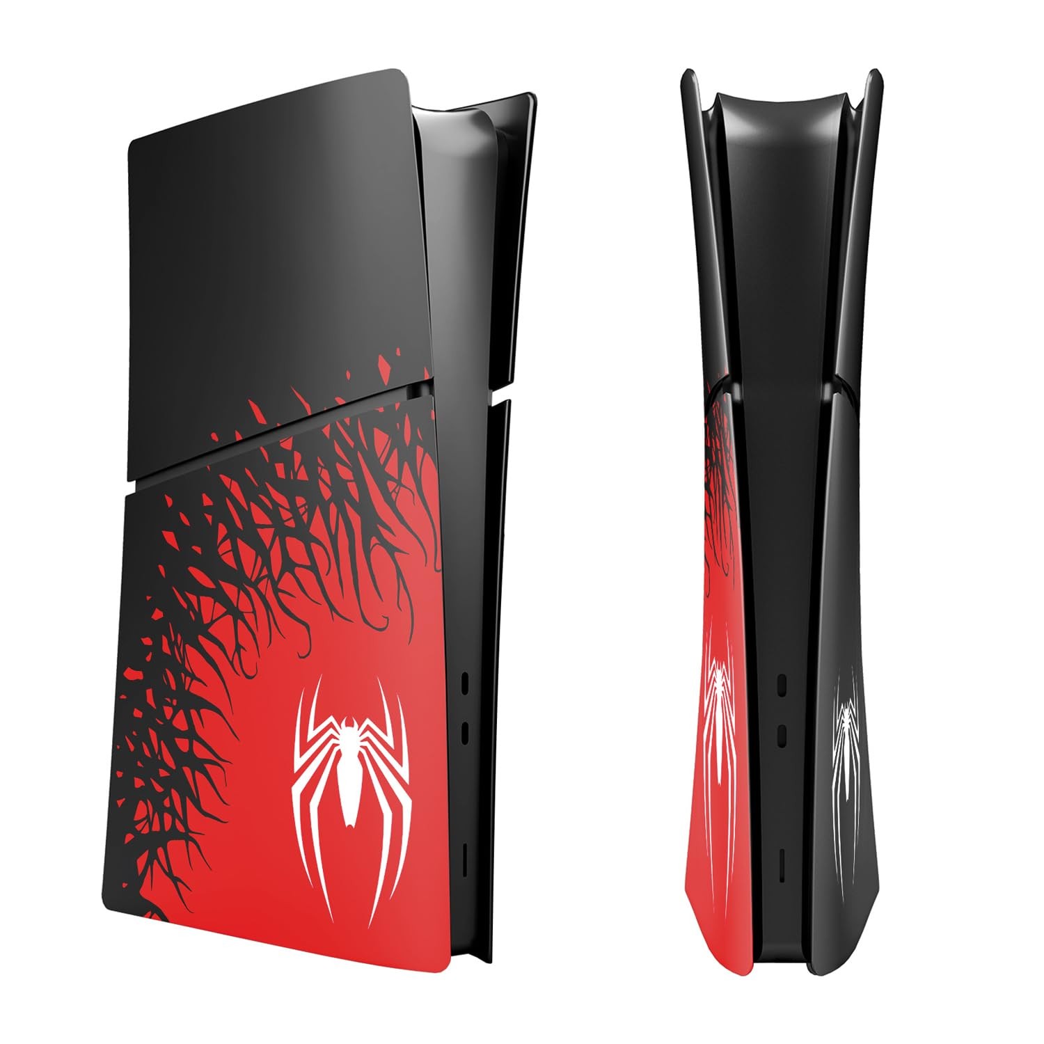 Cover Plates for PS5 Slim, ABS Faceplate Shell Covers – Spider Pattern Skin