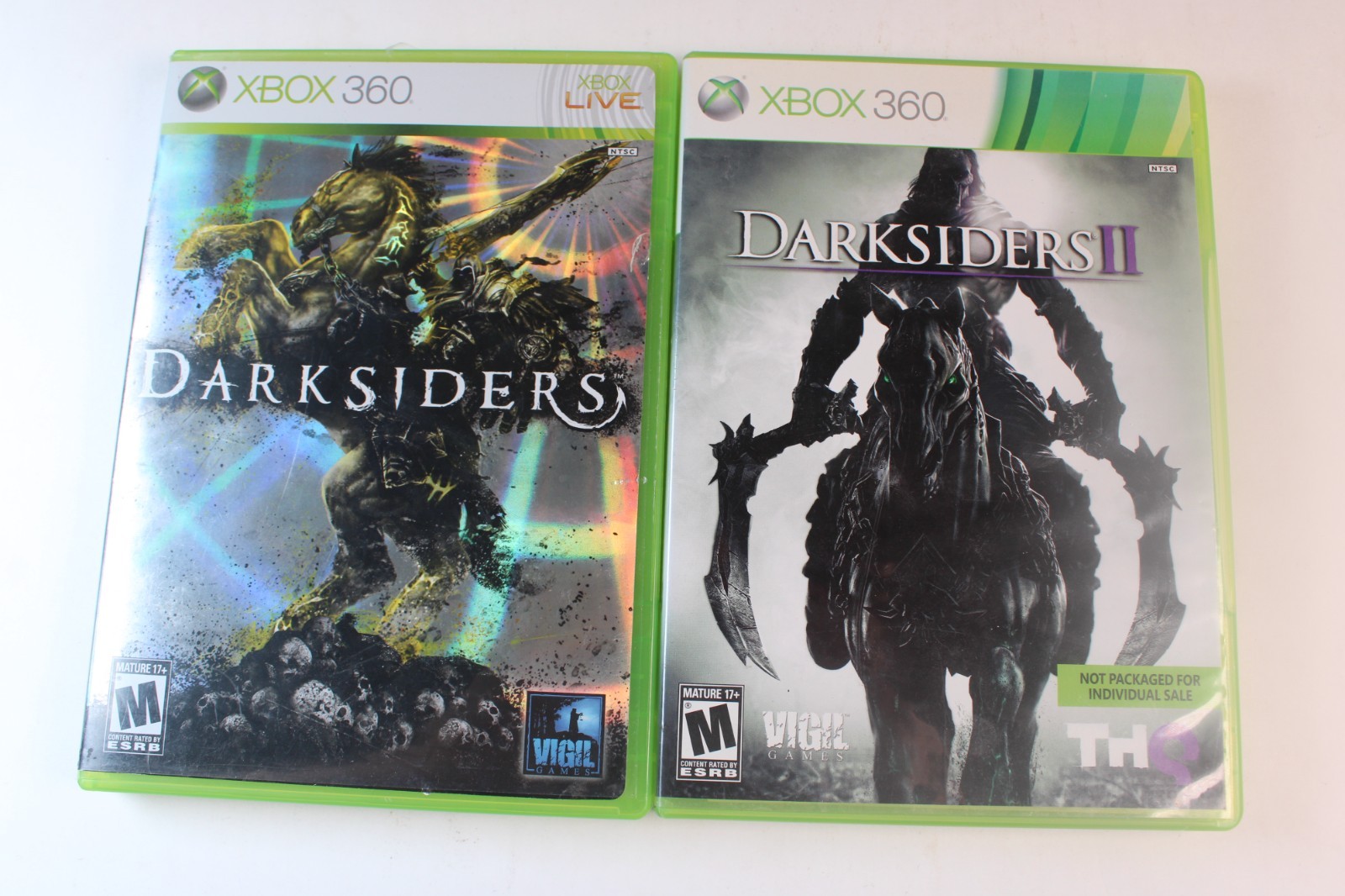 2 game lot/bundle: Darksiders 1 and 2 (Microsoft Xbox 360) Authentic, tested