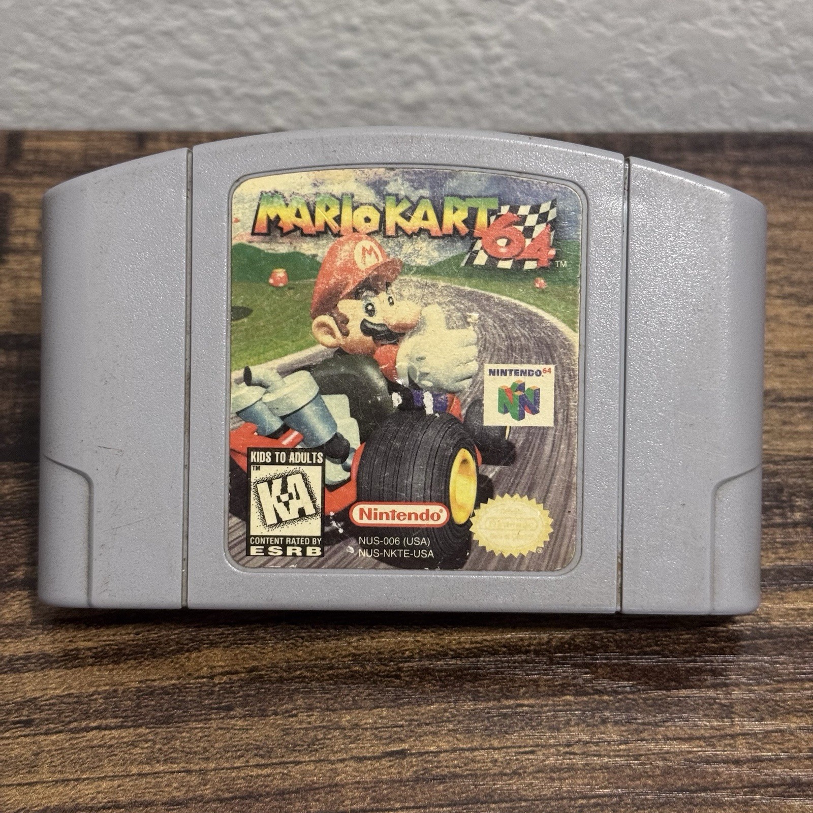 MARIO KART 64 (Nintendo 64, 1997) N64 Authentic Cartridge Only Label Wear