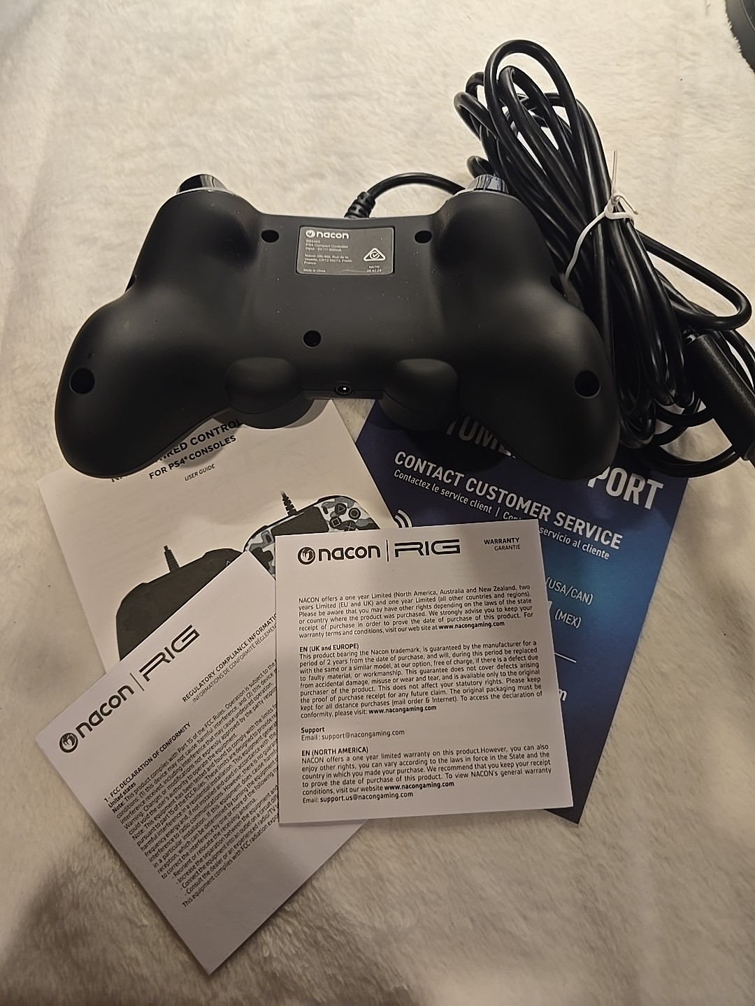 Nacon Wired Controller for PlayStation 4 PS4 and PC Black