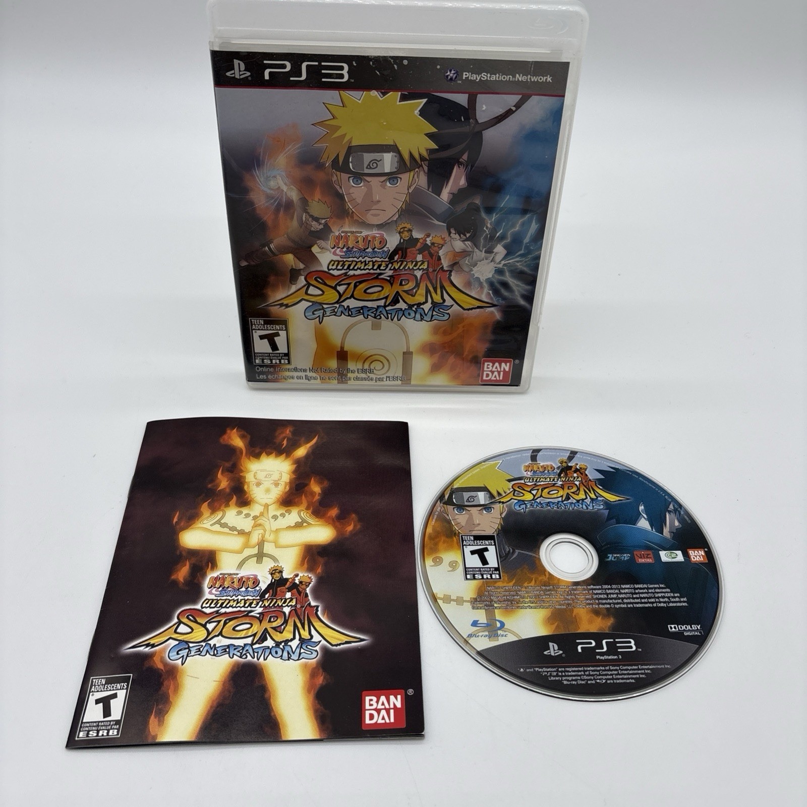 🔥Naruto Shippuden Ultimate Storm Generations Sony PlayStation 3 With Manual