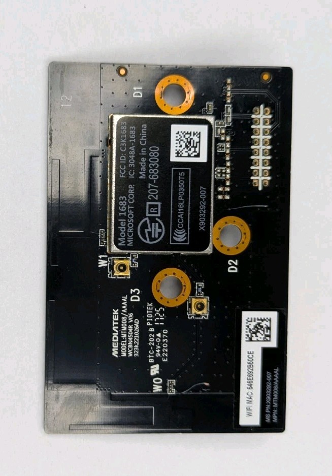 Microsoft Xbox One S Wi-Fi Bluetooth Board Model 1638 OEM Pulled Tested