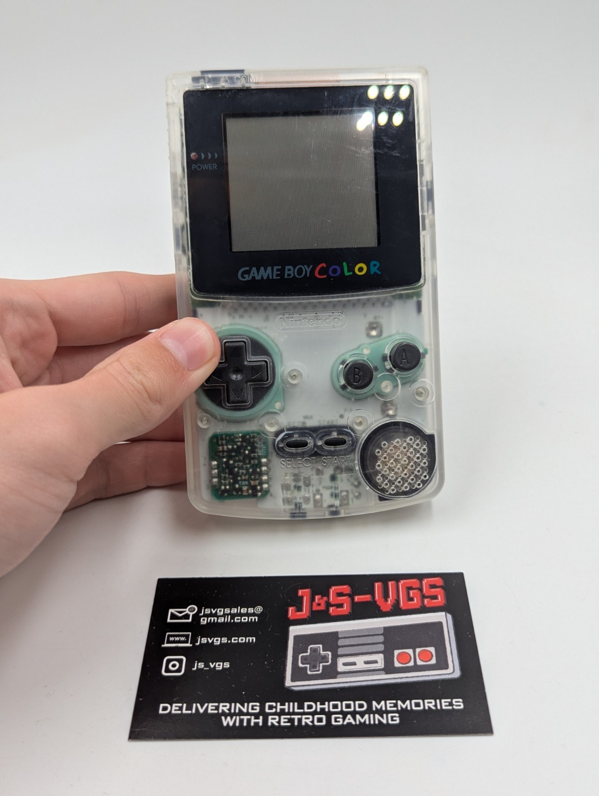 Nintendo Game Boy Color Clear – Tested Working – Handheld Console Only