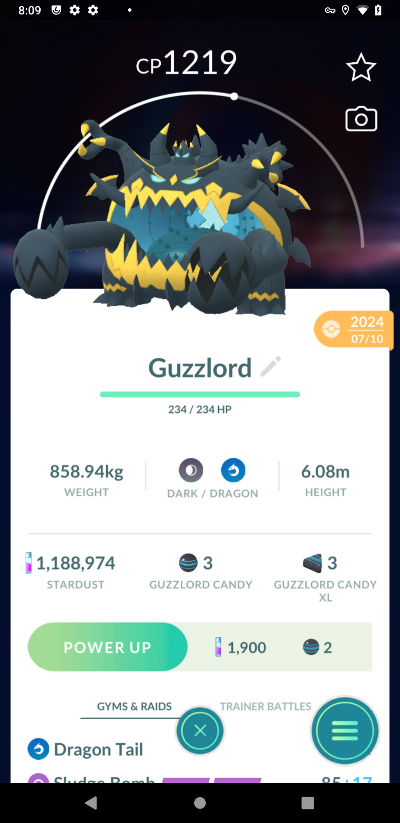 Guzzlord under 1500CP 3moveset Great League PVP | Tr-de