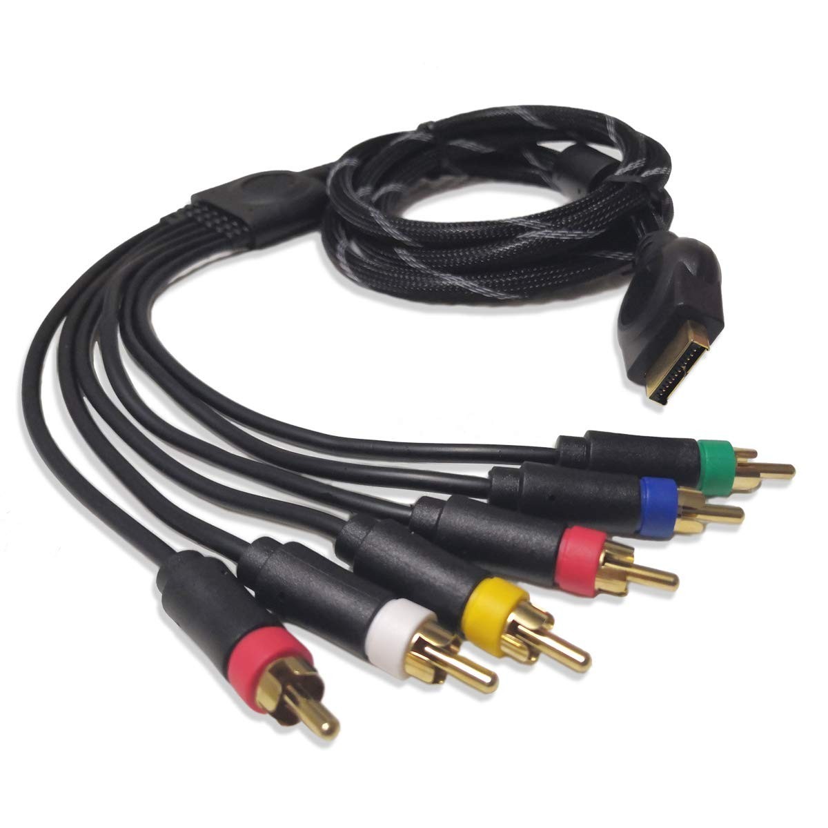 Component Audio Video Cable for PS2 / PS3, HD Multi Out Composite RCA Audio Vide