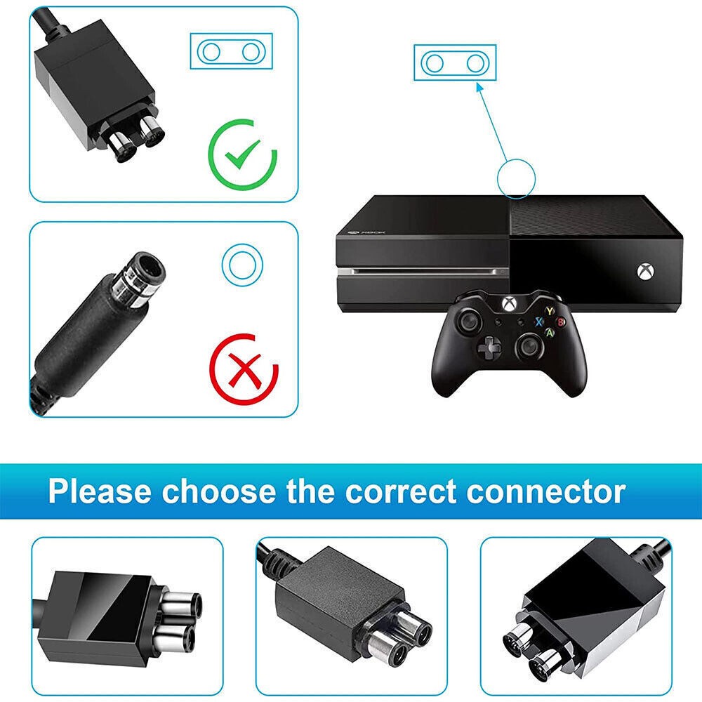 2026 For Microsoft Xbox One Console AC Adapter Brick Charger Power Supply Cord
