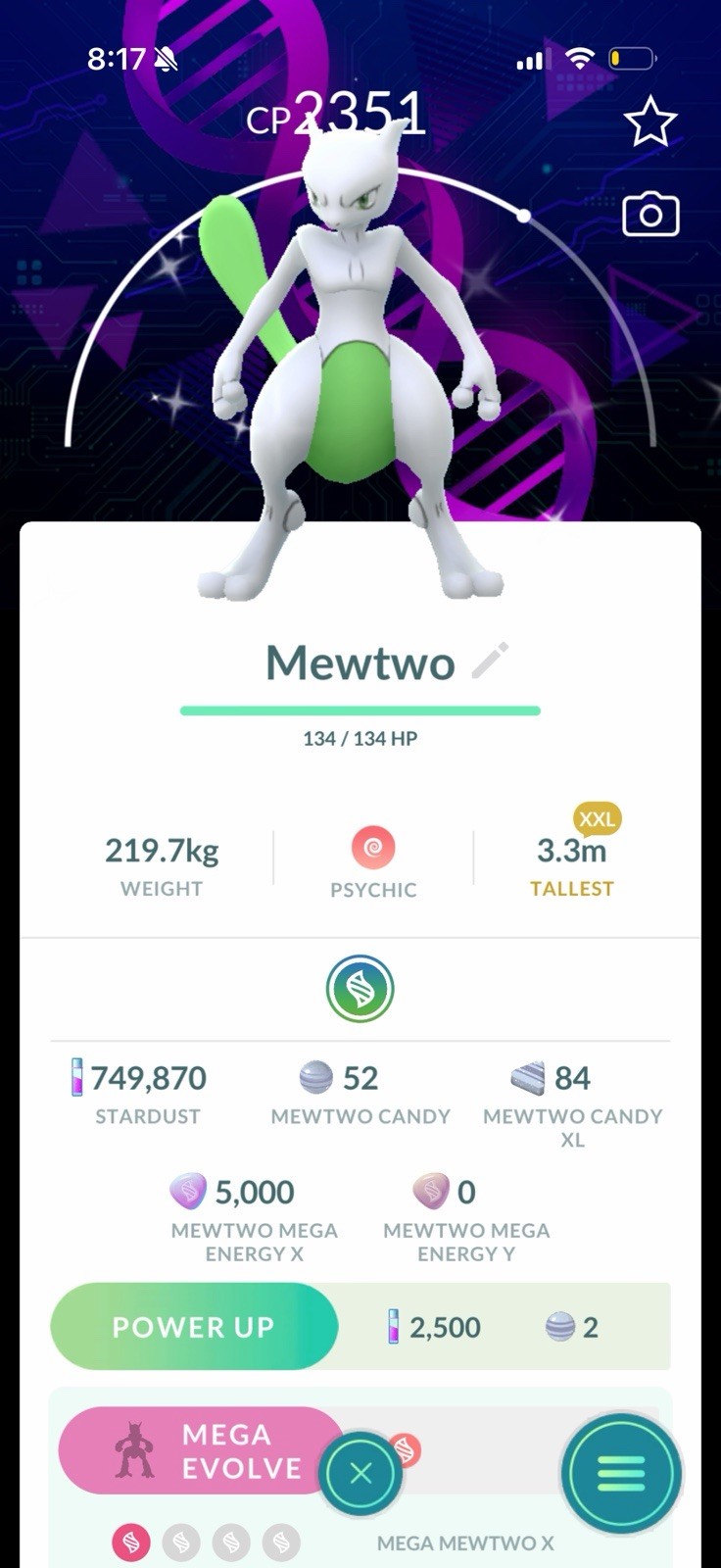 Shiny XXL Mewtwo Background go fest | Pokémon GO