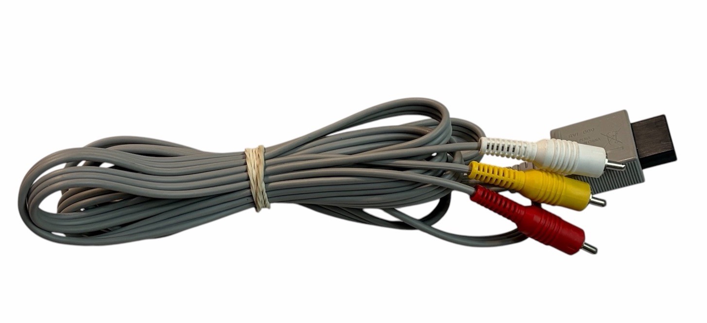OEM Nintendo Wii Composite AV RCA Audio Video Cable Cord Authentic