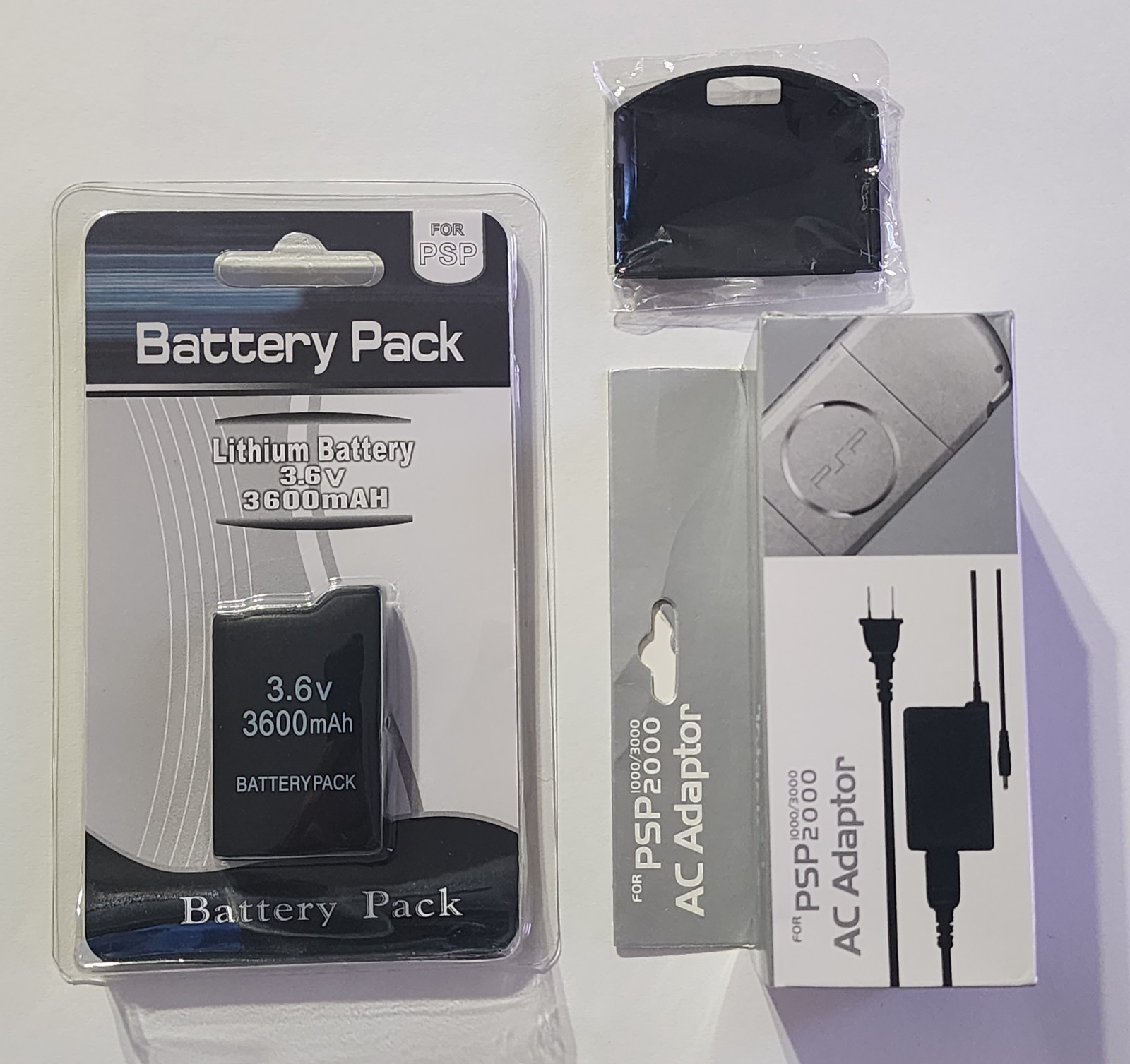 3600mAh Replacement Battery W/ Charger And Battery Cover For Sony PSP 1001