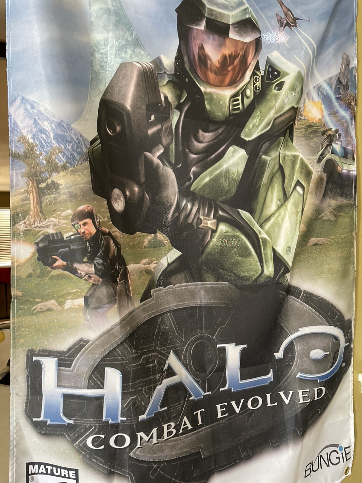 Halo Combat Evolved 5ft Flag Microsoft XBOX 2004 Poster Bungie Master Chief