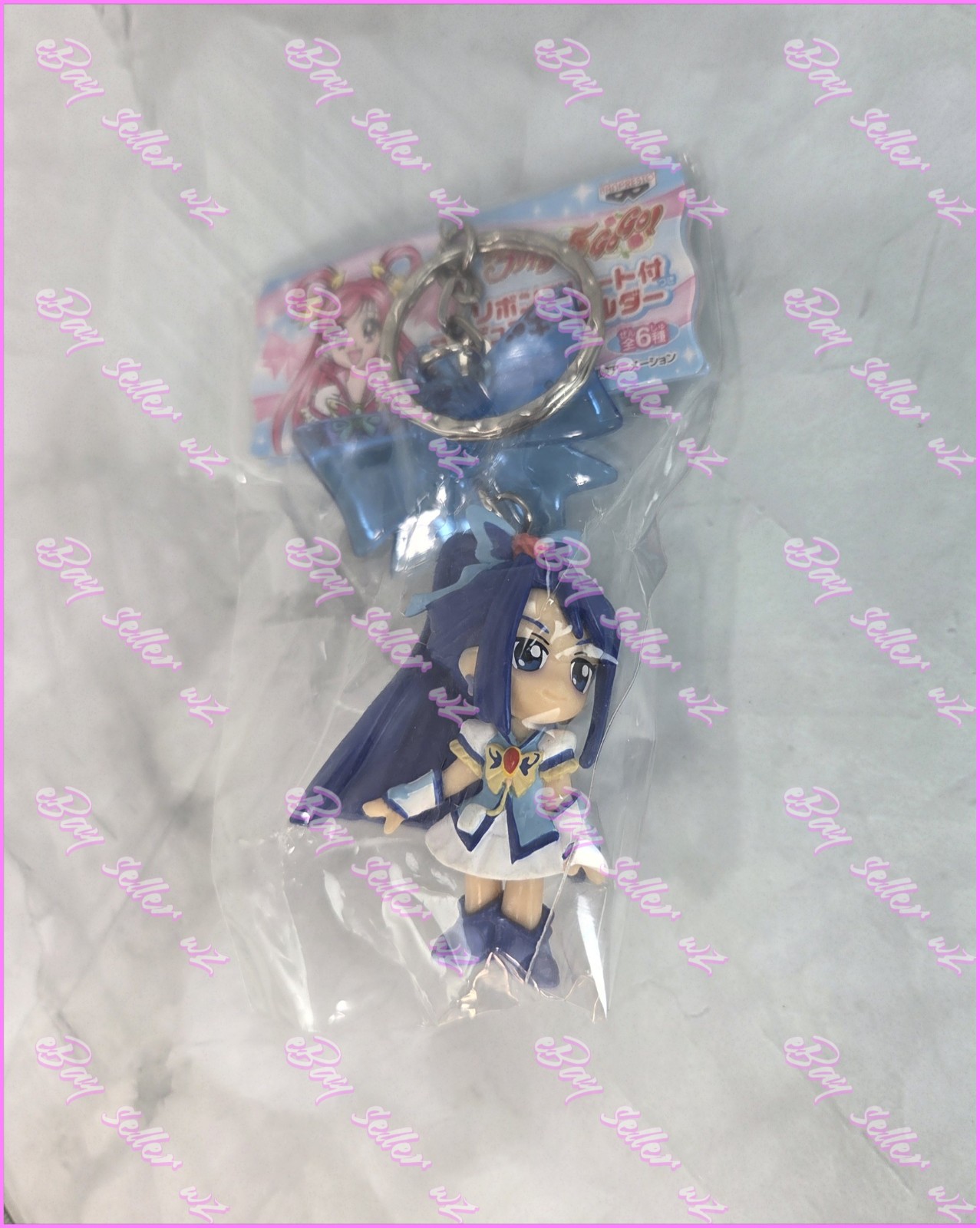 Cure Aqua Ribbon Plate Figure Keychain Strap Pretty Cure Yes Precure 5 Go Go