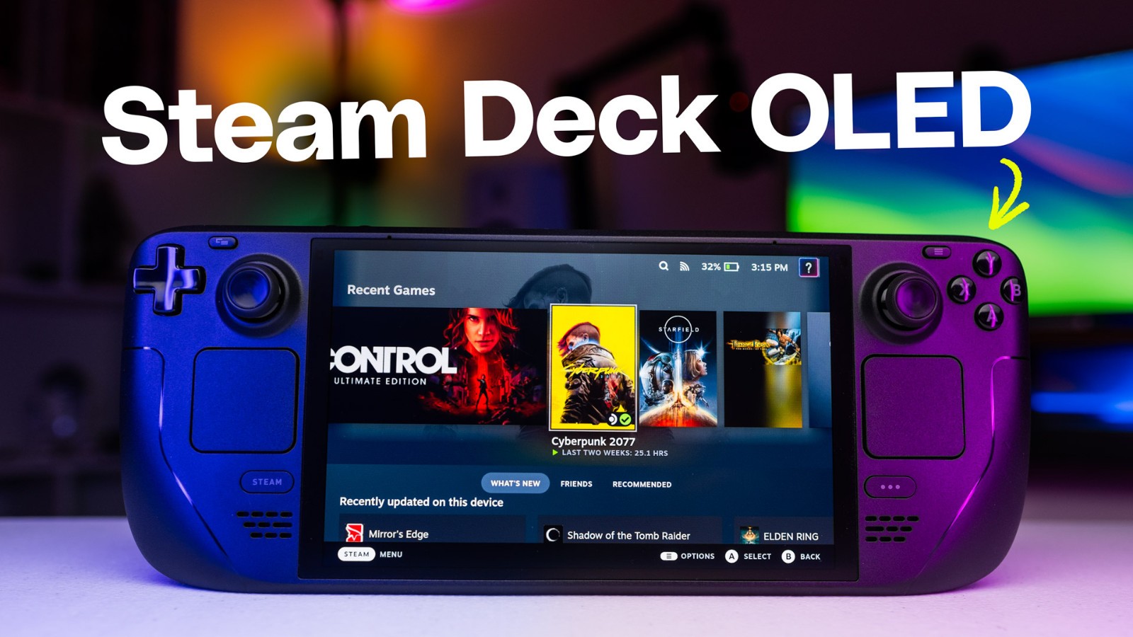 New Valve Steam Deck OLED Upgraded to 1TB 2TB SSD Handheld Gaming System 512GB