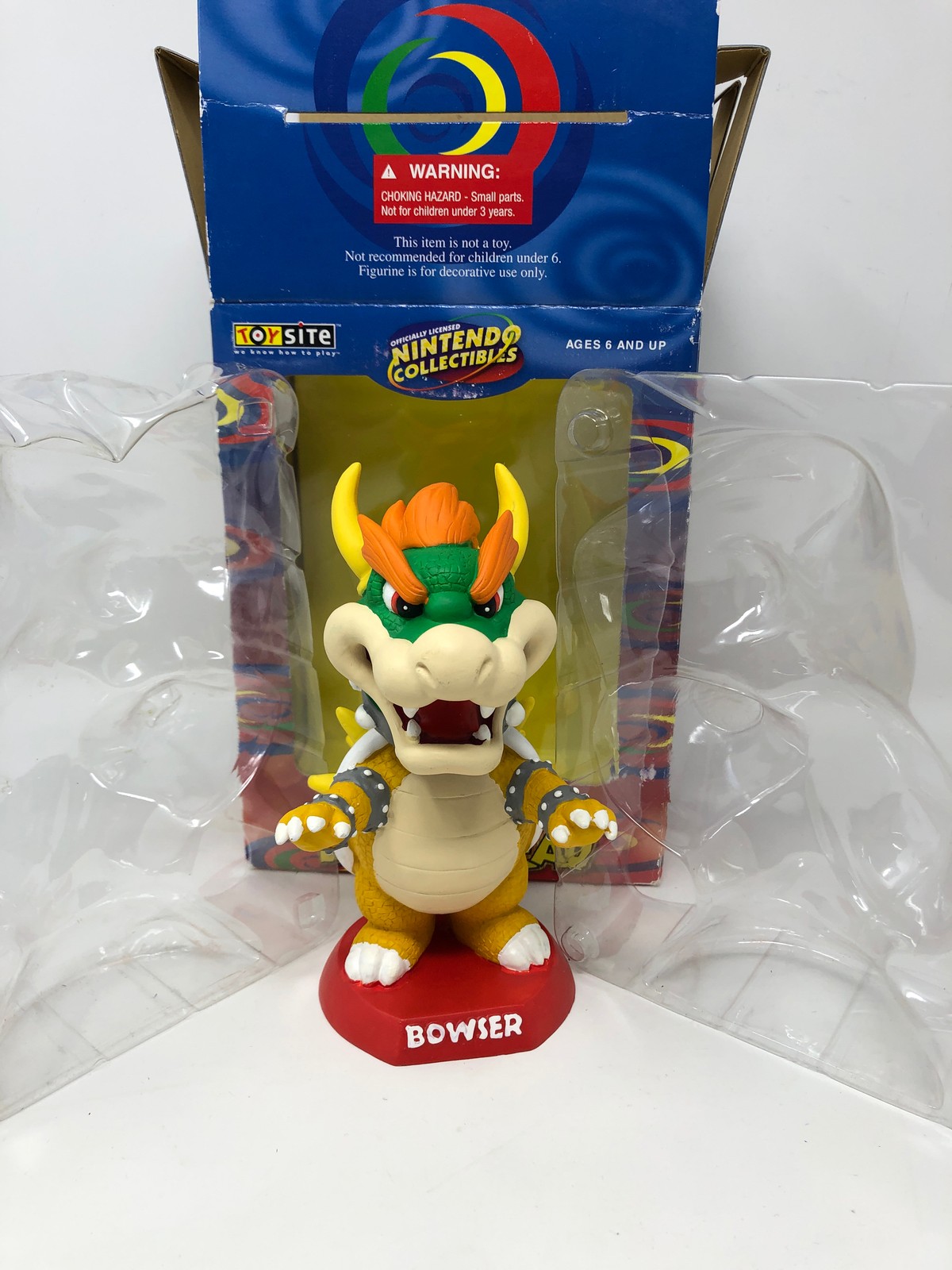 BOWSER TOYSITE 2001 BD&A NINTENDO COLLECTIBLES Bobble Head Mario