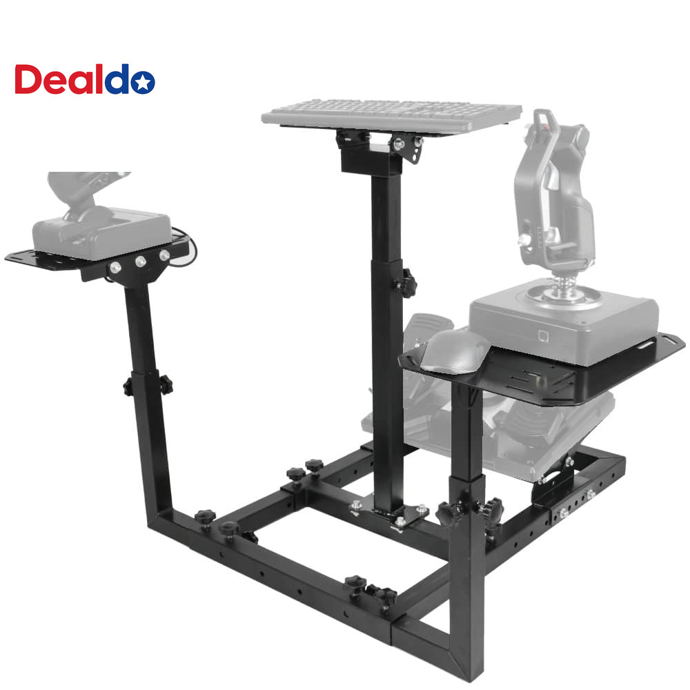 Flight Sim Stand with 3 Multiple Shift Lever Panels Fit for Logitech G27 G29 X52
