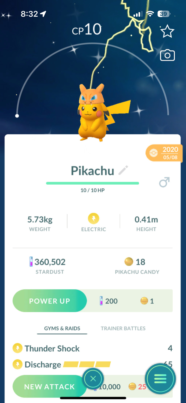 Shiny PIKACHU Charizard HAT Pokémon – GO Ultra Rare – Guaranteed Lucky Trade