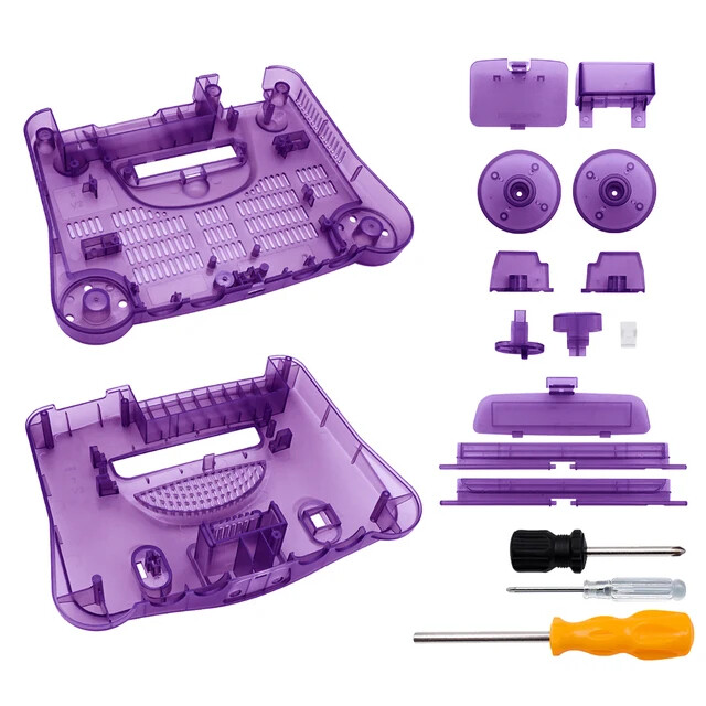 N64 Replacement Translucent Shell Case Housing Nintendo 64 Green Blue Purple Red