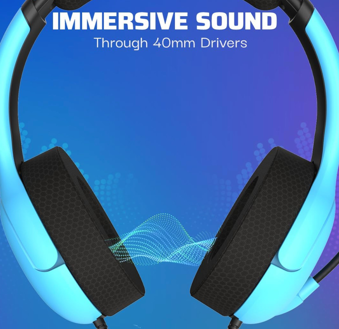 PDP AIRLITE – Wired Gaming Headset – Sony PS5/PS4/PS3/PC – Noise-canceling -Blue