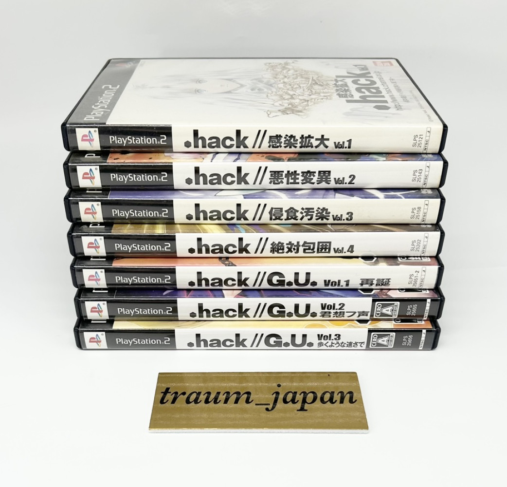 Dot hack .hack 1 2 3 4 & G.U. 1 2 3 Lot 7 set PS2 Playstation2 Japanese Ver Game
