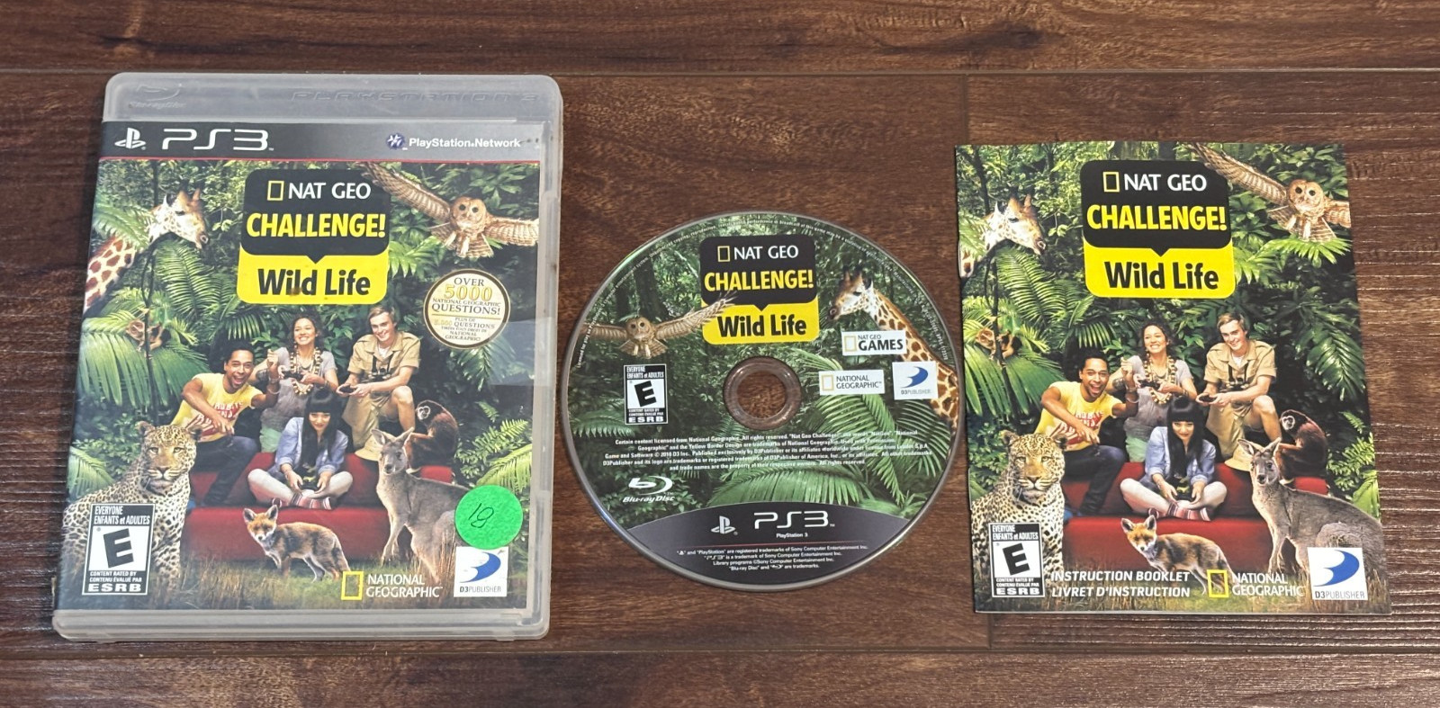 Nat Geo Challenge Wild Life Complete w/ Case Manual Playstation 3 PS3 -TESTED