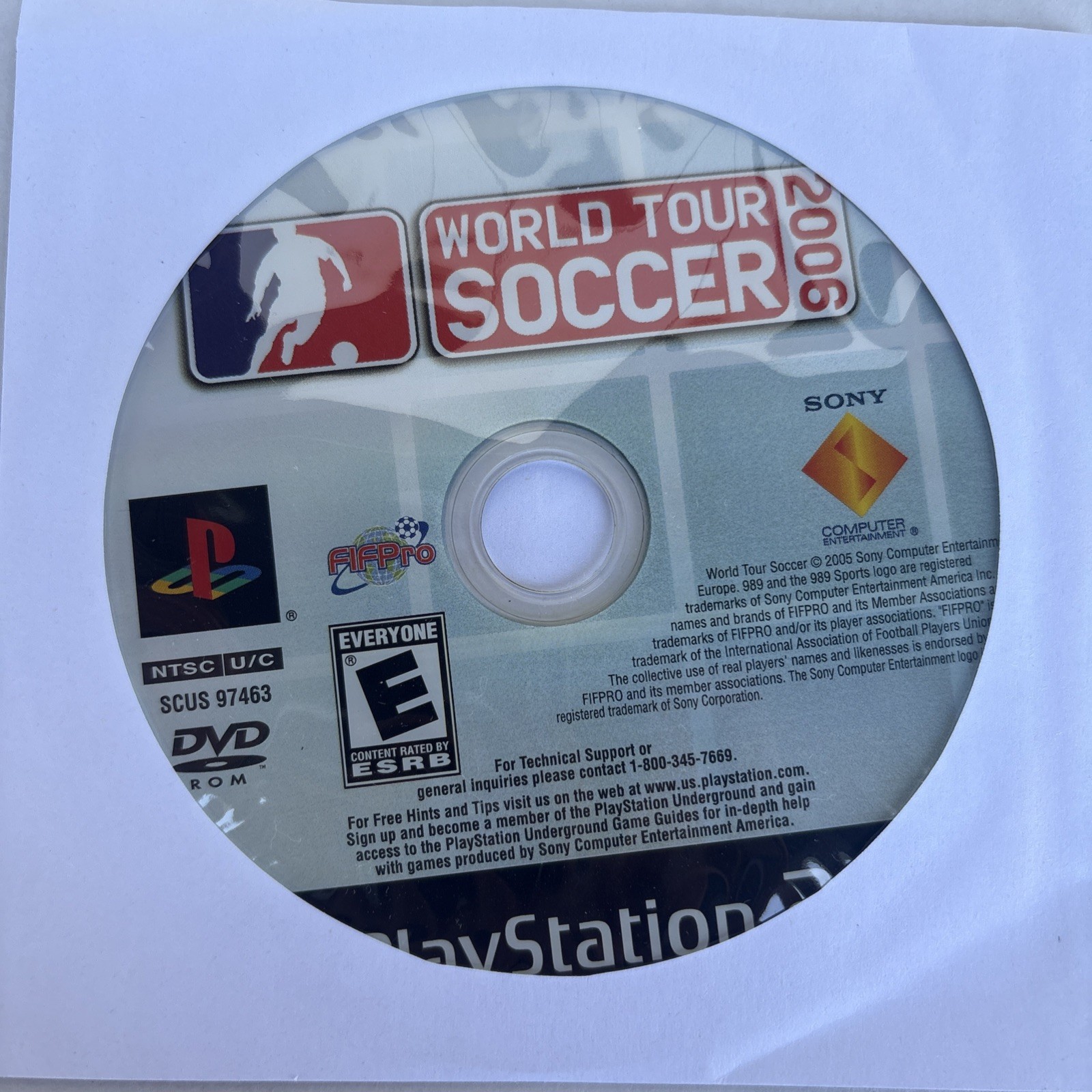 World Tour Soccer 2006 PlayStation 2 PS2 DISC ONLY NO TRACKING *Tested*