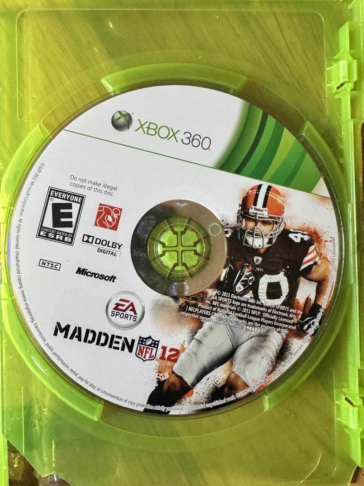 Madden NFL 12 (Microsoft Xbox 360, 2011). Disc Only. Tested
