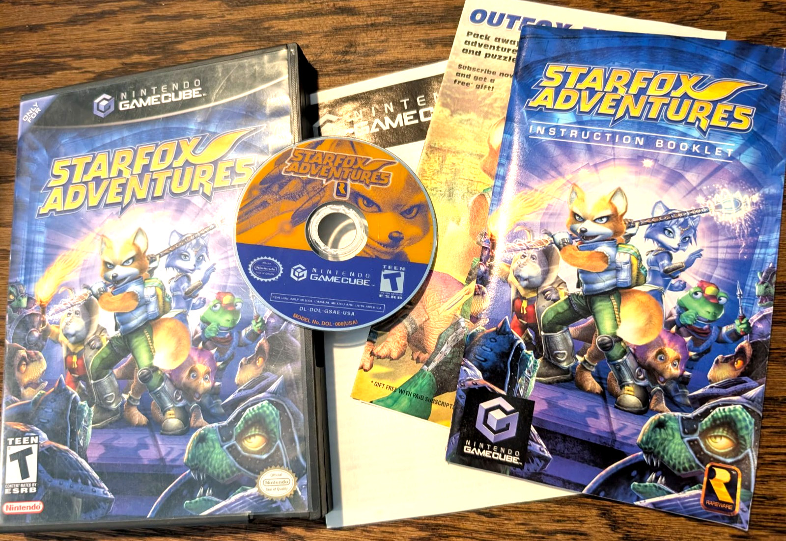 Star Fox Adventures (Nintendo GameCube, 2003) Complete CIB Fair Disc Works