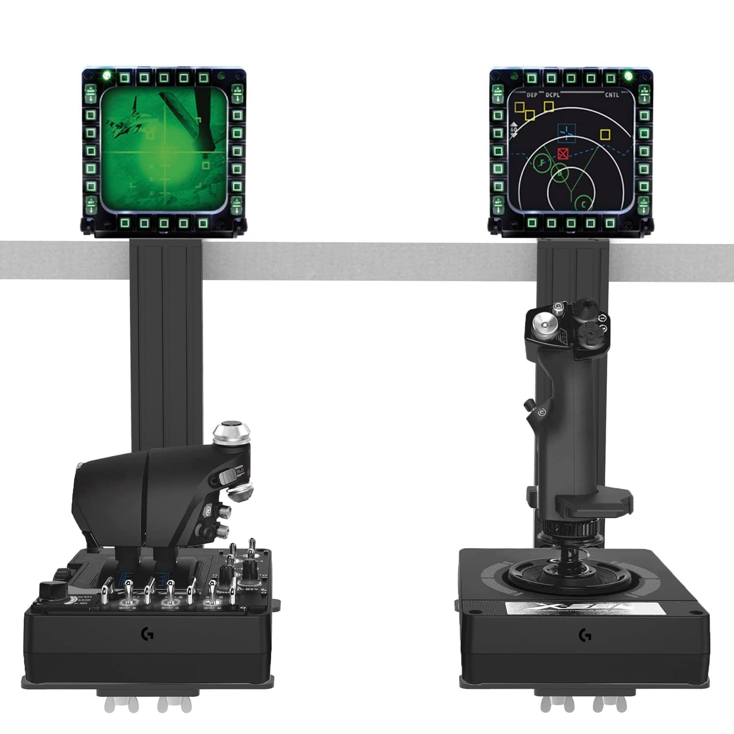 Universal Flight Sim Desk Mount for Joystick, Throttle & HOTAS Systems – Black
