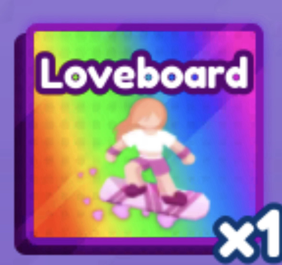 Loveboard Multicolor Collectible In-Game Item for Roblox (2024)