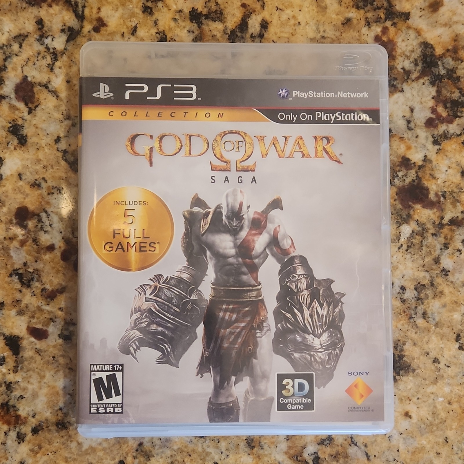 God of War Saga Sony PlayStation 3 Includes 5 Full Games 3D Compatible 2012 NTSC