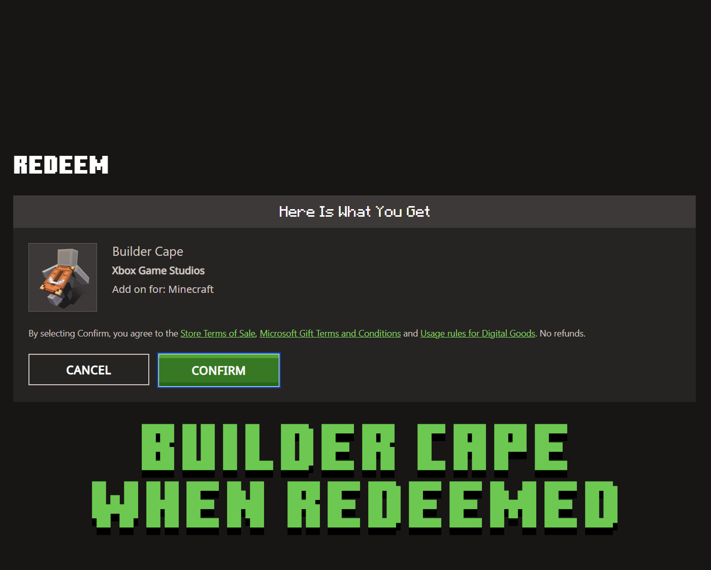 Minecraft Builder Cape Code 2026 | Exclusive | Java & Bedrock | Volume Pricing