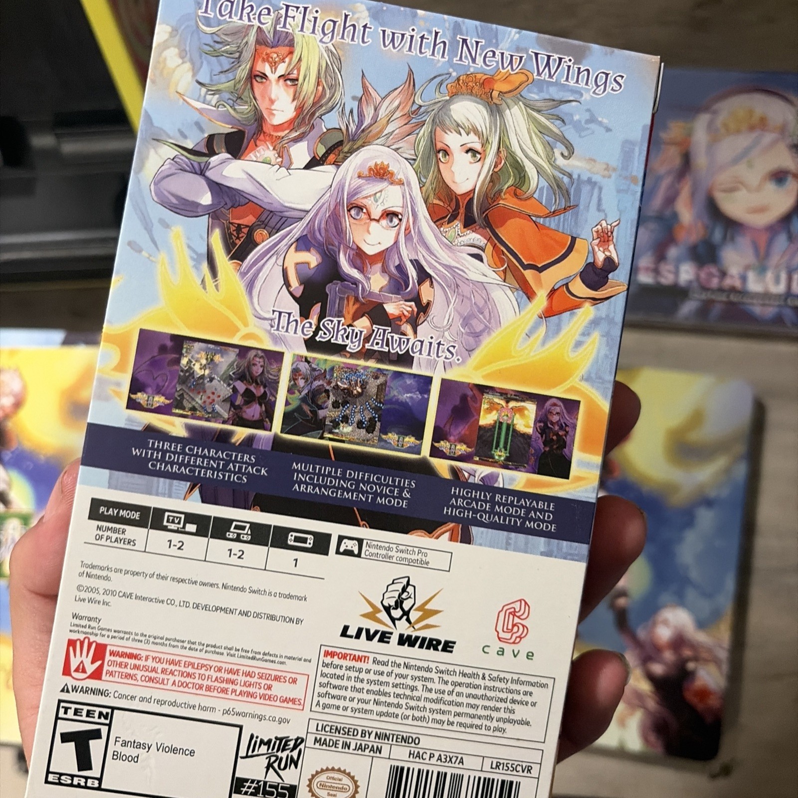 Espgaluda II Steelbook Edition w/ Mini Arcade Switch LTR #155 NO GAME