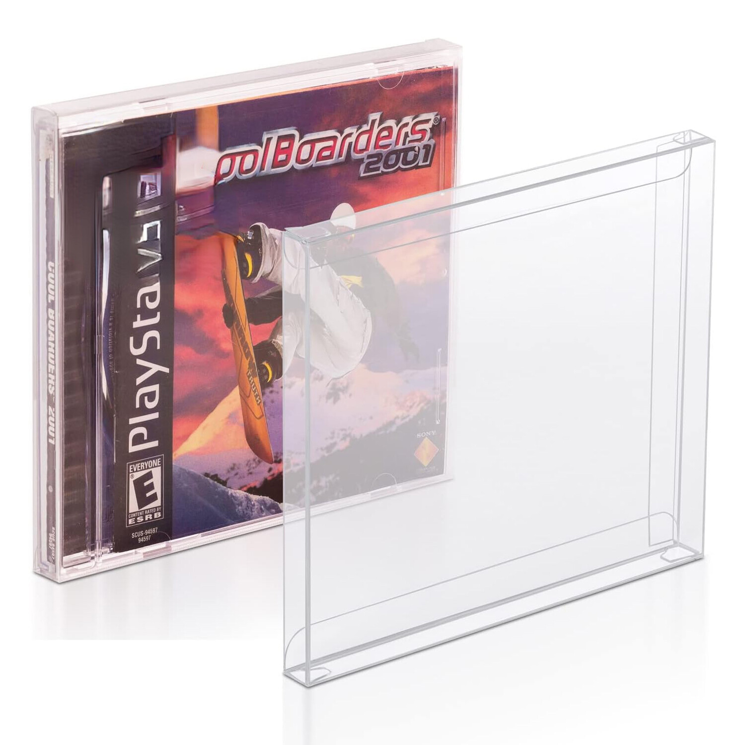 Clear Protective Box Protector For SONY PS1 CD Jewel/ Sega Dreamcast Video Game