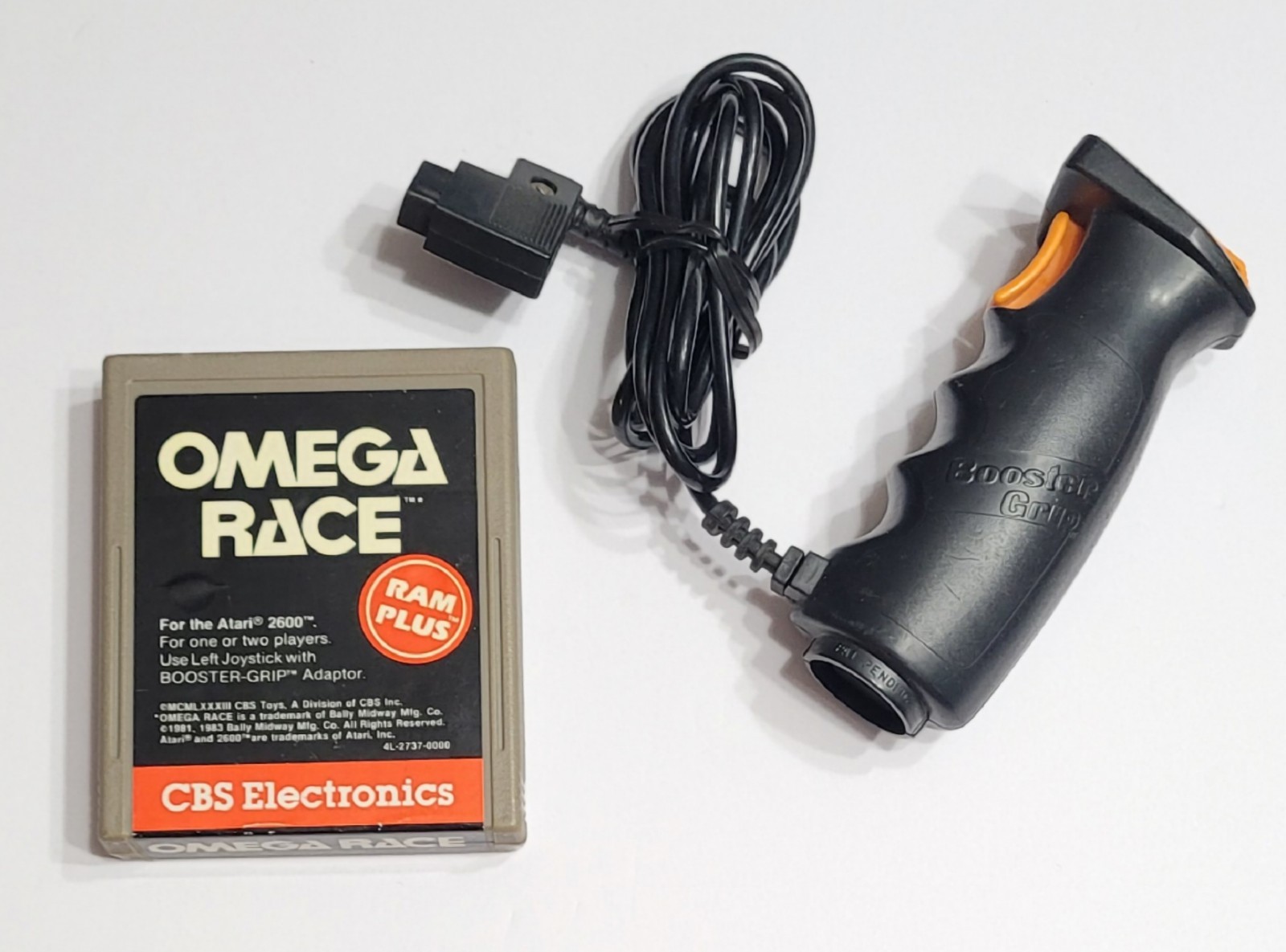 Atari 2600 Omega Race Game and Booster Grip Controller