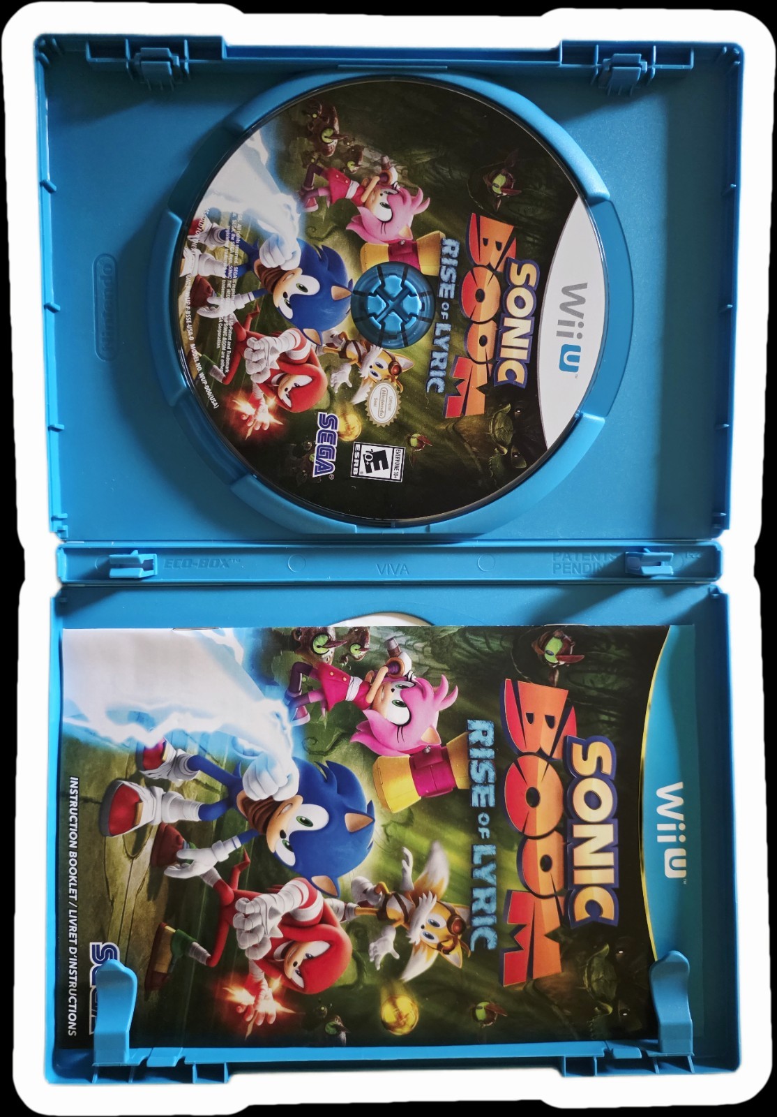 SEGA Sonic Boom: Rise of Lyric Wii U w/ Manual, Multiplayer E10+ NTSC 2014