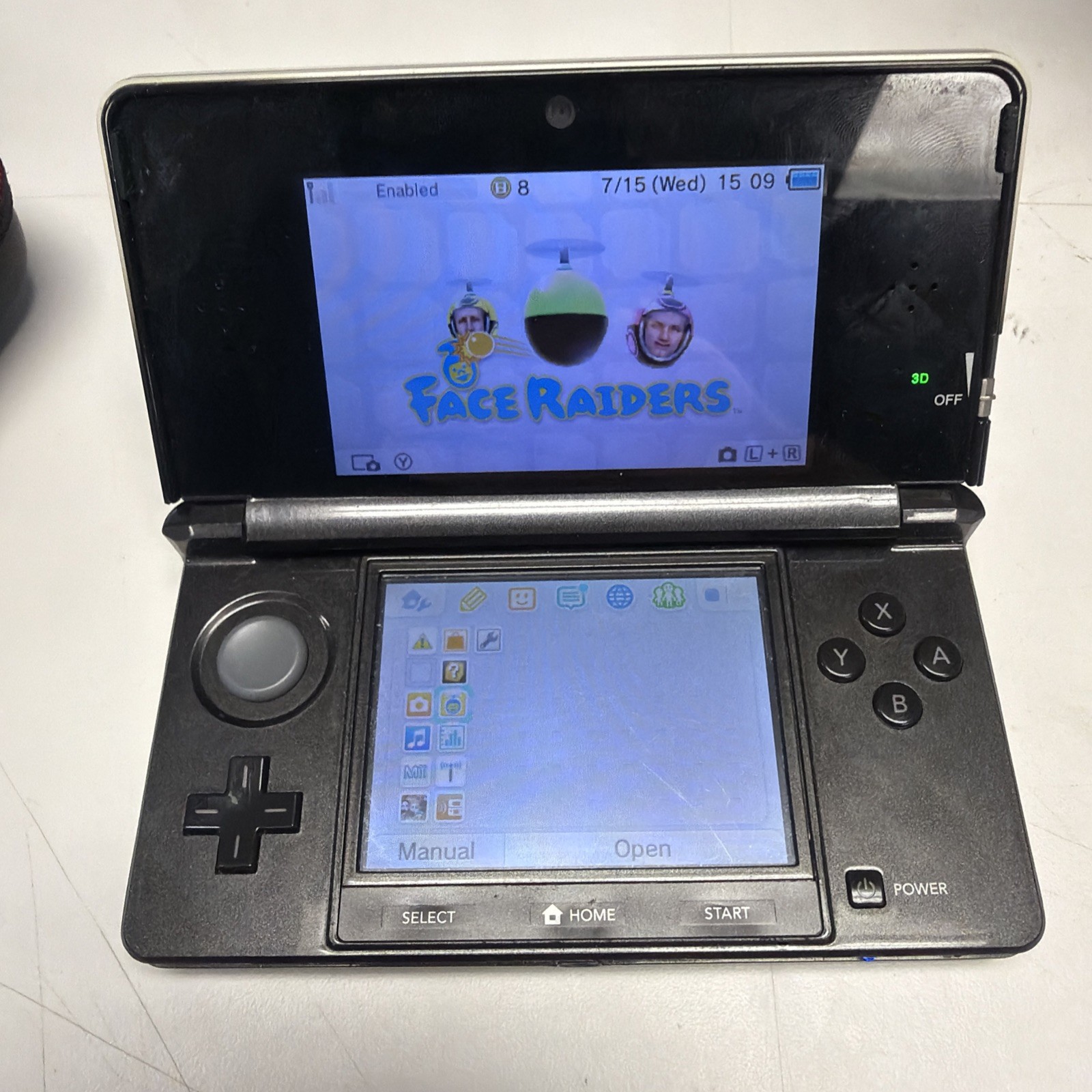 NINTENDO 3DS COSMO BLACK CTR-001: TESTED / WORKING