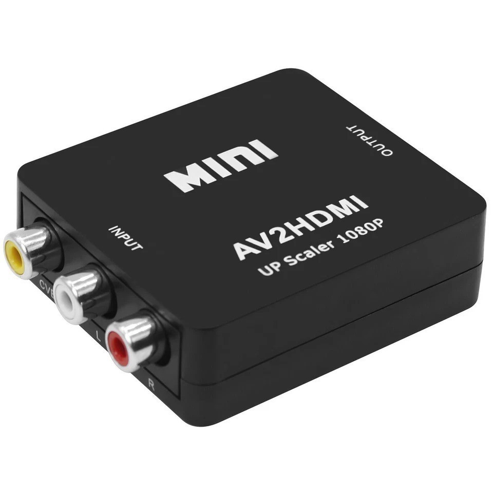 AV (RCA Composite) to HDMI Converter | CVBS to HDMI 1080p Mini Adapter for PS2