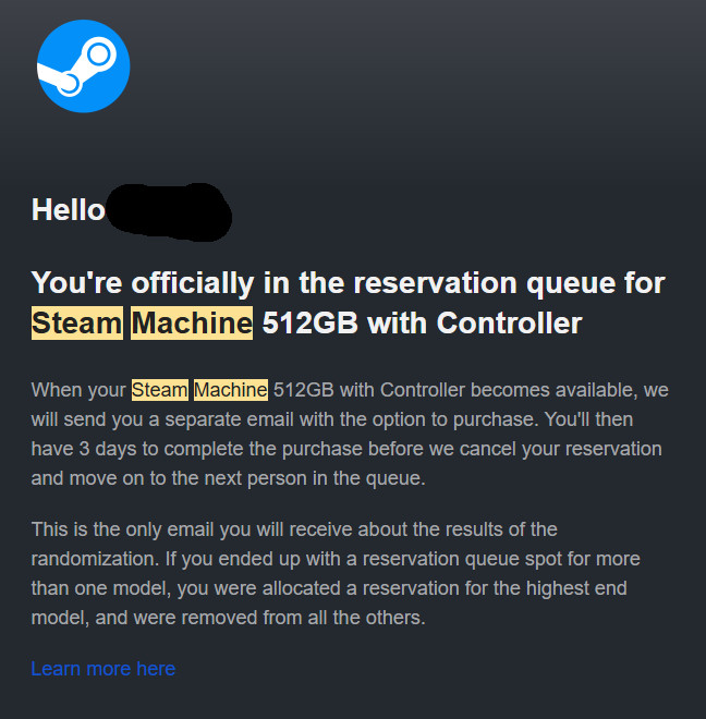 [Presale] Steam Machine 512GB with Controller Valve PC