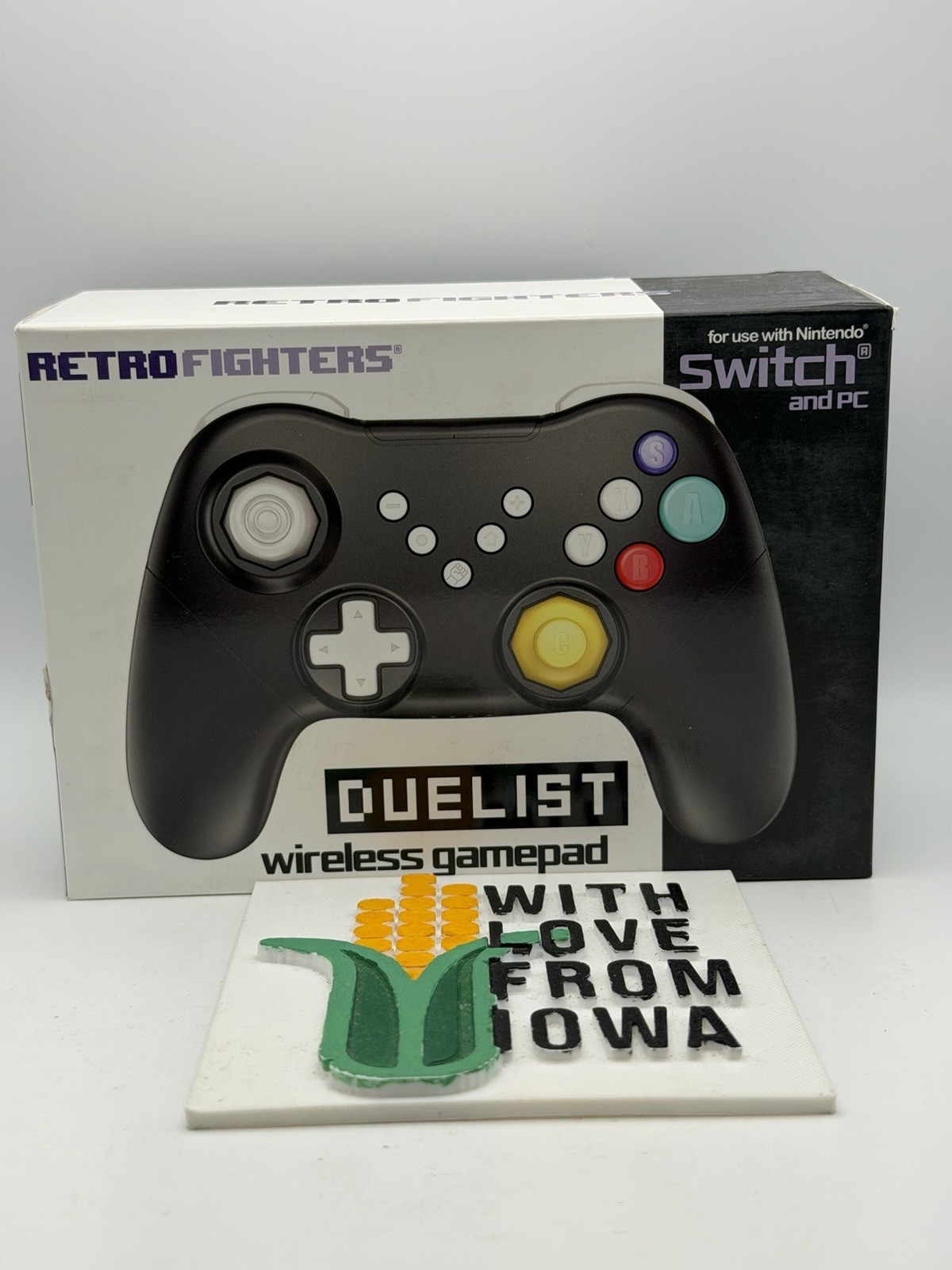 Retro Fighters Duelist Wireless Controller Black Nintendo Switch & PC Tested OB
