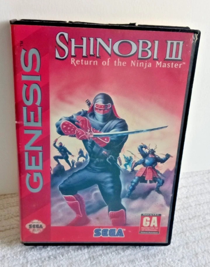 Shinobi III: Return of the Ninja Master Sega Genesis 1993 Case & Cart, No Manual