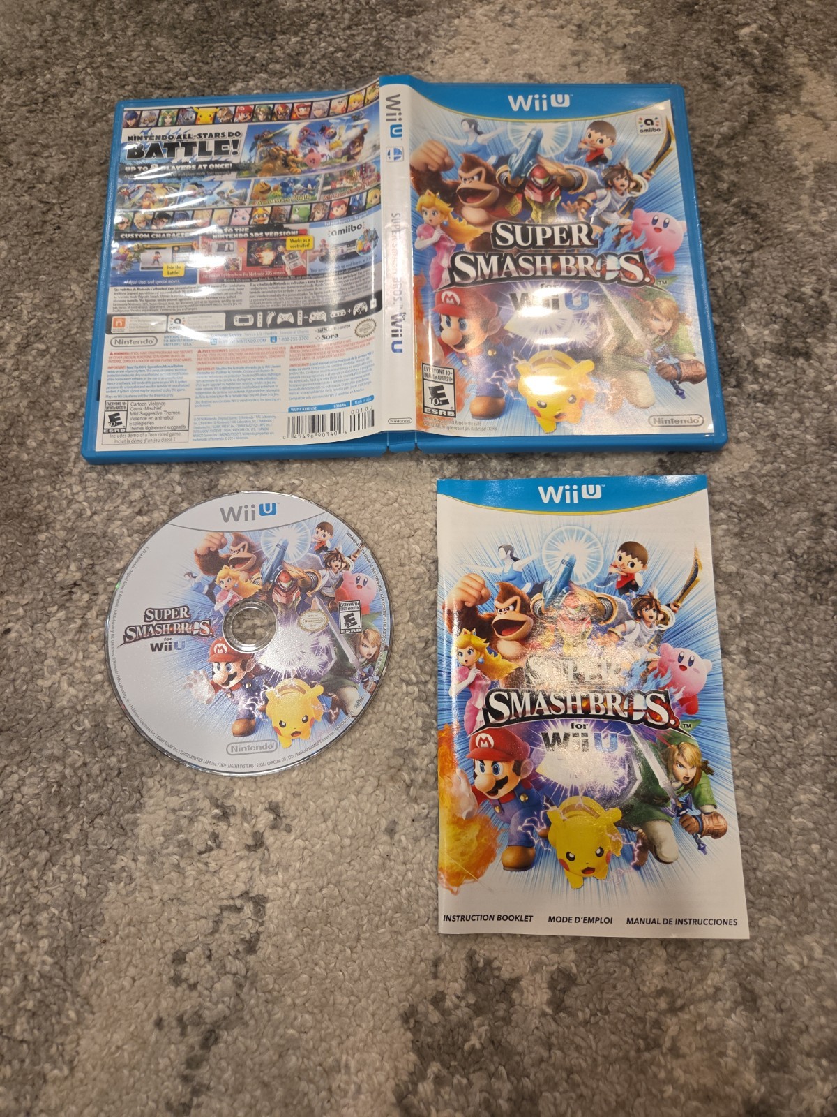 Nintendo Super Smash Bros. for Wii U w/ Manual Complete CIB Tested