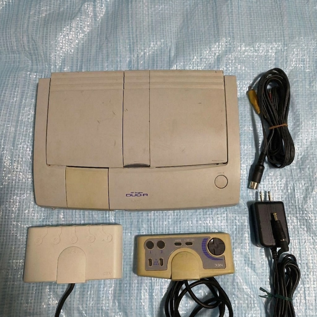 NEC PC Engine Duo-R PI-TG10 White Console NTSC-J AC100V Retro #0001