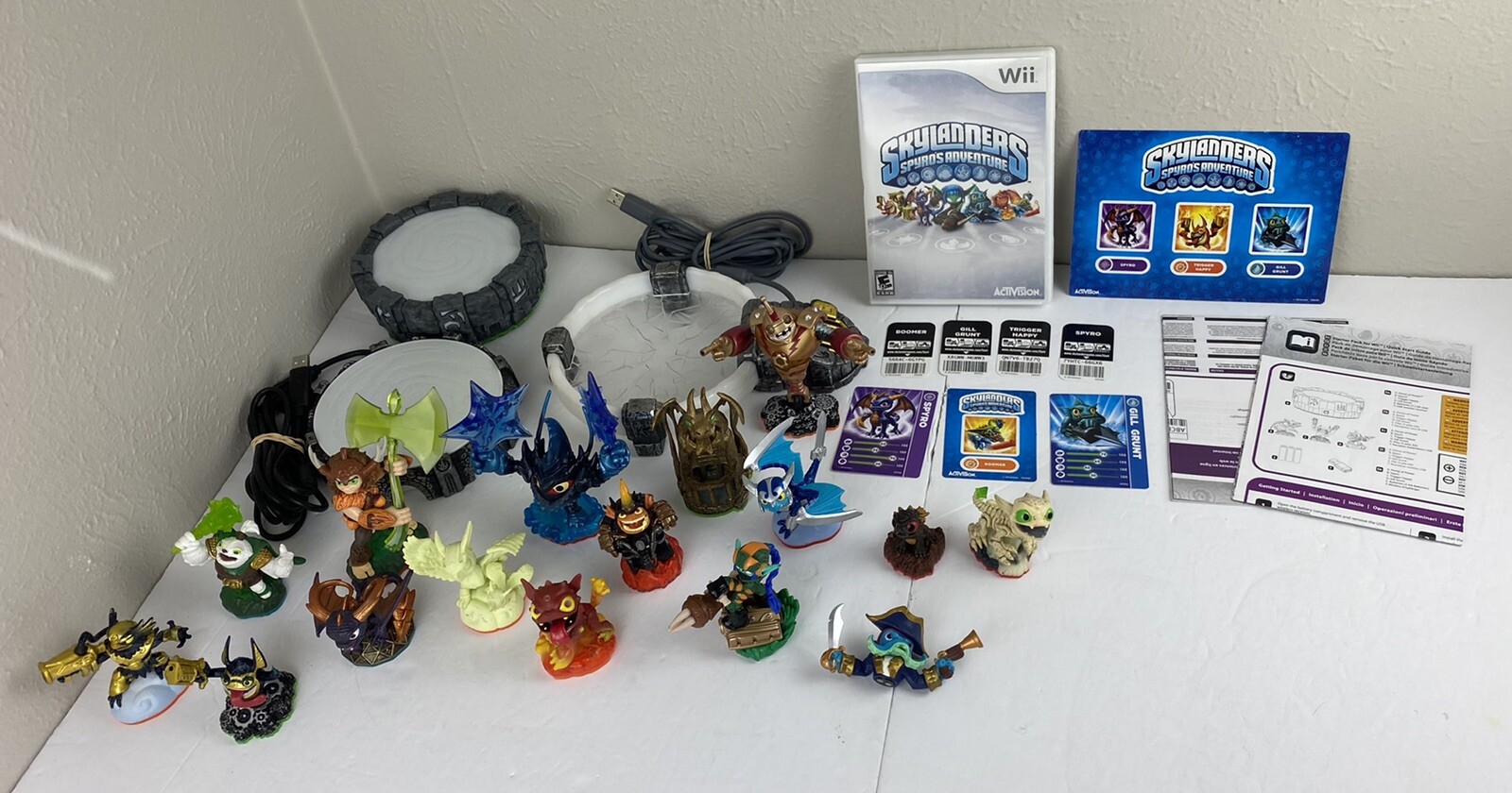 Skylanders Lot Game, Portals, 16 Figures Hot Dog, Zoo Lou, Bushwhack