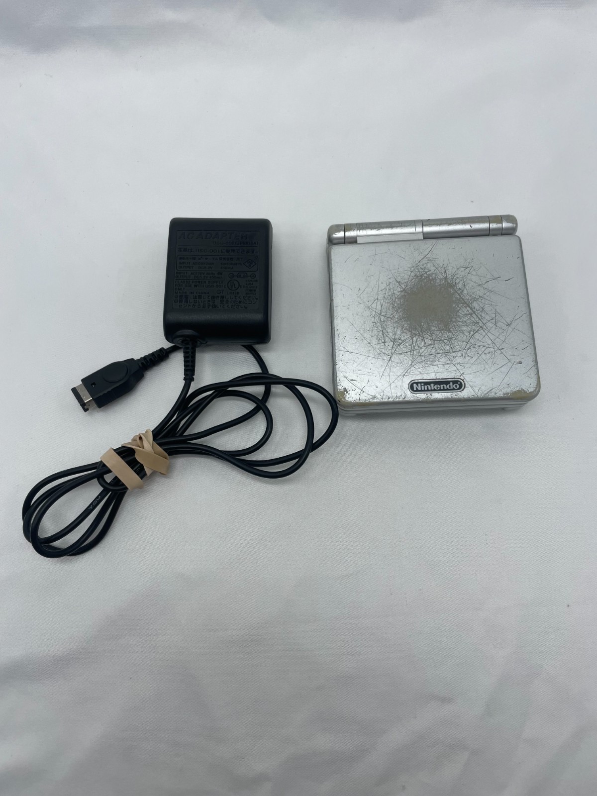 Nintendo Game Boy Advance SP Handheld System Silver AGS-001 Tested – W/ Charger