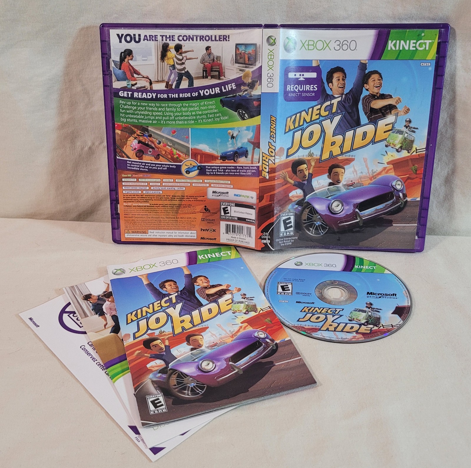 Xbox 360 Kinect Sensor Bundle + 3 Games + Top Shot Elite Wireless Gun Controller