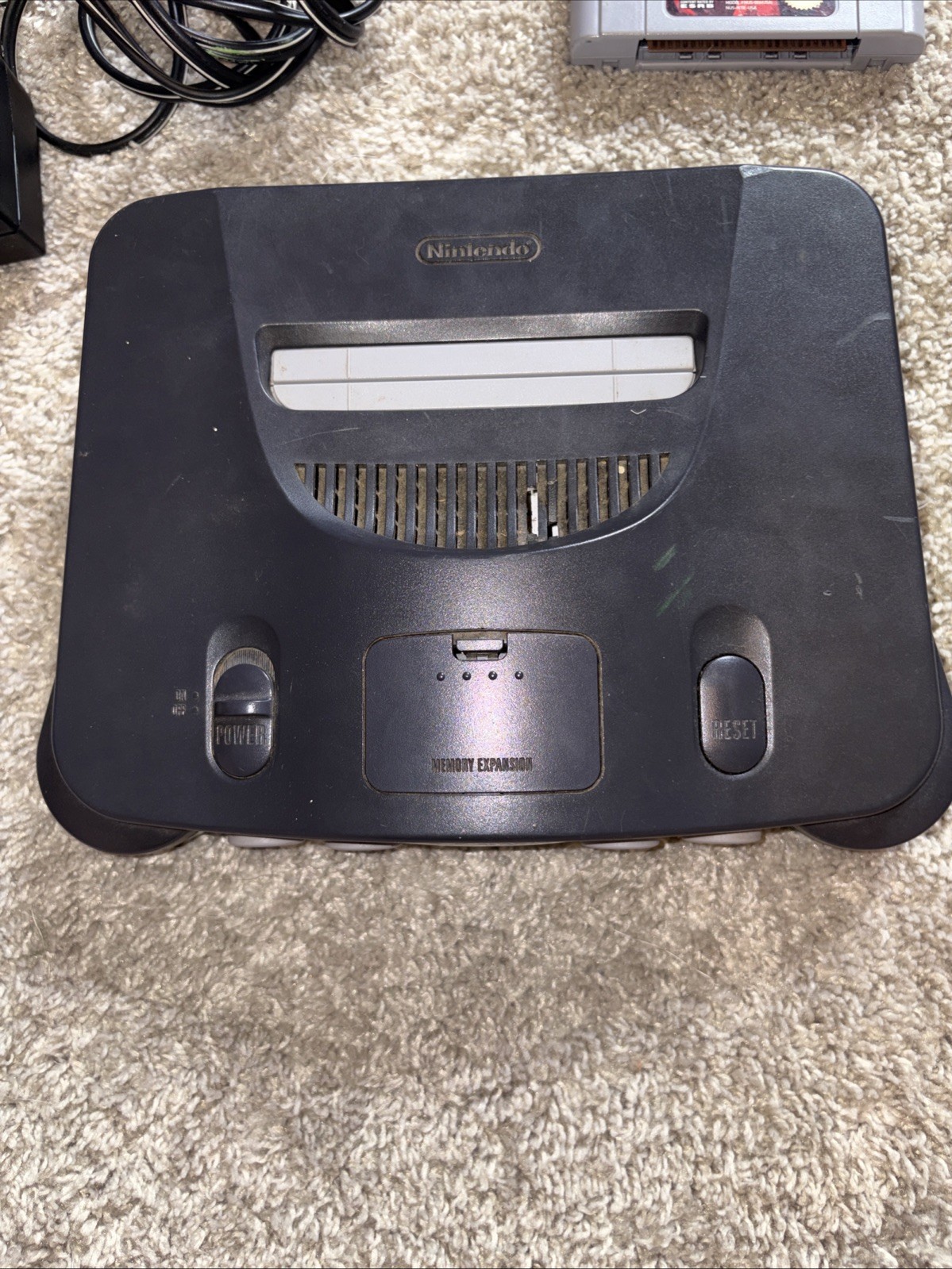 Nintendo 64 Home Console Tested / OEM power Cord And WWF Attitude