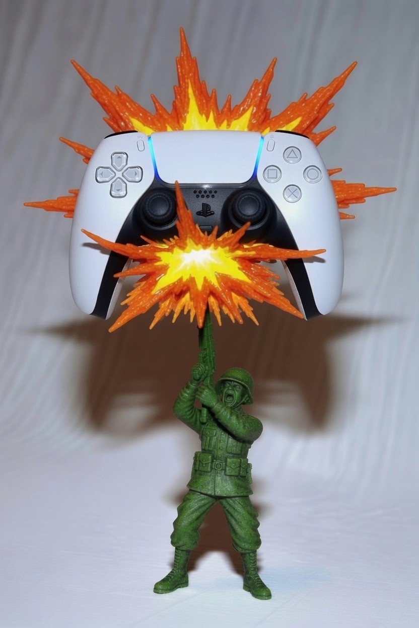 Toy Soldier Dualsense Stand, Display Art + Figures, PS5 Controller Holder Custom